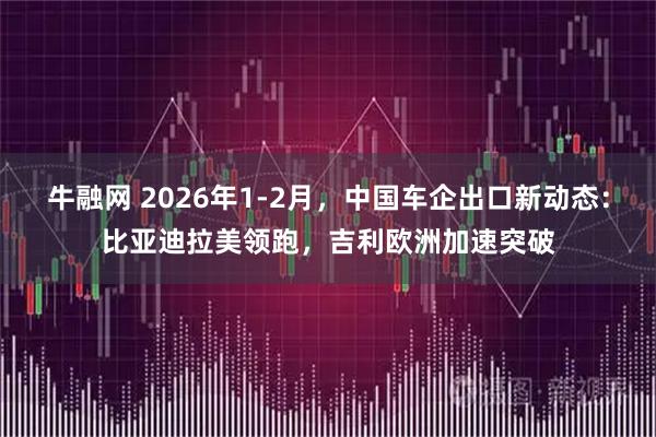 牛融网 2026年1-2月，中国车企出口新动态：比亚迪拉美领跑，吉利欧洲加速突破